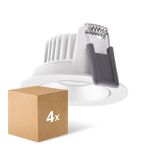 Fordelspakke 4x Ledvance LED spot Adjust Aluminium Hvid 8W 720lm 36D - 940 kold hvid | Udsnit 68mm - IP20 - bedste farvegengivelse - dæmpbar
