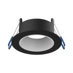 Noxion LED Spot Ares Dyb ring Sort - med Indre Ring Hvid | Udsnit 68mm - incl. GU10 Fitting