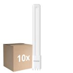 Fordelspakke 10x Noxion Lucent PL-L LED 11.9W 1450lm - 830 Varm Hvid | 4-Pinde - Erstatter 24W
