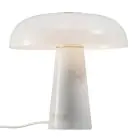 DFTP by Nordlux Bordlampe Glossy Marmor og Glas Hvid | 320mm - Egnet til 1x E27