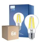 Fordelspakke 6x Philips MASTER Value LED Pære E27 Pære klar 7.8W 1055lm - 927 ekstra varm hvid | bedste farvegengivelse - dæmpbar - erstatter 75W